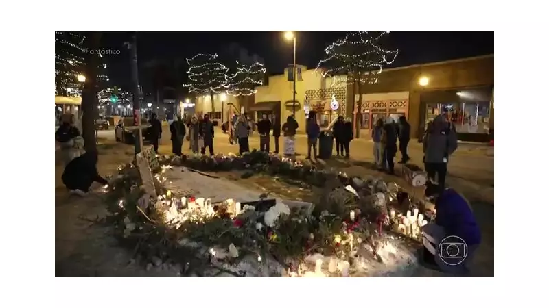 Vigília sob -23ºC homenageia enfermeiro morto pelo ICE em Minneapolis