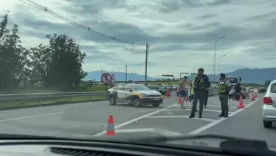 Chuvas intensas interditam Serra Antiga da Tamoios; trânsito opera em comboio