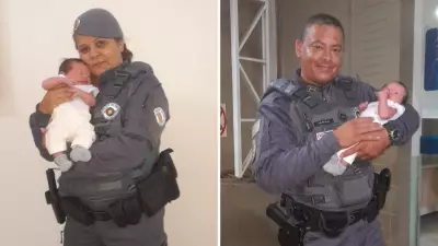 Policiais salvam bebê de 14 dias que engasgou com leite em Vargem, SP