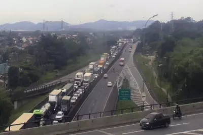 Rodovia Anchieta tem congestionamento no sentido São Paulo nesta segunda