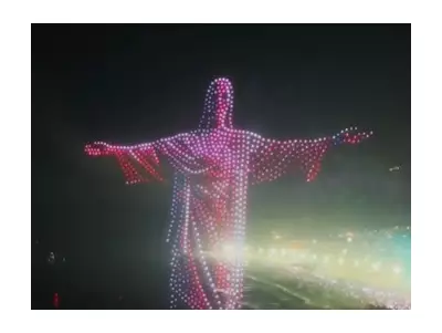 Réveillon 2026: Drones iluminam céus do Brasil e do mundo em inovação tecnológica