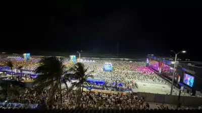 Réveillon 2026 em Natal atrai milhares com shows, drones e 8 toneladas de fogos