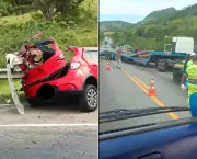 Acidente grave na BR-101 em Macaé mata duas e interdita rodovia