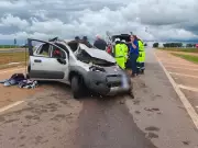 Casal morre após carro capotar na BR-163 em Mato Grosso; motorista perdeu controle