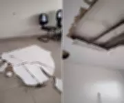 Forro do Centro de Saúde São José em Campinas cai durante chuva; ninguém se fere