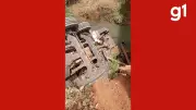 Guindaste cai e caminhão sofre pane em ponte de MT, causando interdição total