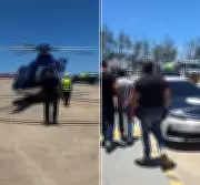 Homem é preso ao descer de helicóptero em heliporto de Farol de São Thomé em Campos