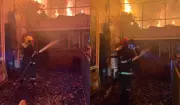 Incêndio destrói parte do tradicional Bar Caldeira em Manaus na madrugada de domingo