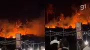 Incêndio na Avenida Litorânea de São Luís é causado por fogos do Réveillon