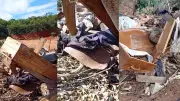 Itararé (SP) investiga descarte irregular de caixões e itens funerários perto de estação de água