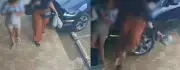Mãe e filha atropeladas na calçada em Altamira: acidente filmado
