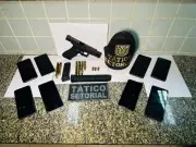 Três presos após rastreamento de celular furtado levar a apreensão de oito aparelhos e arma em Boa Vista