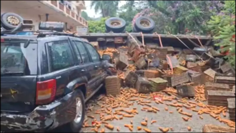 Acidente fatal com carreta de cenouras mata caminhoneiro em Águas da Prata, SP