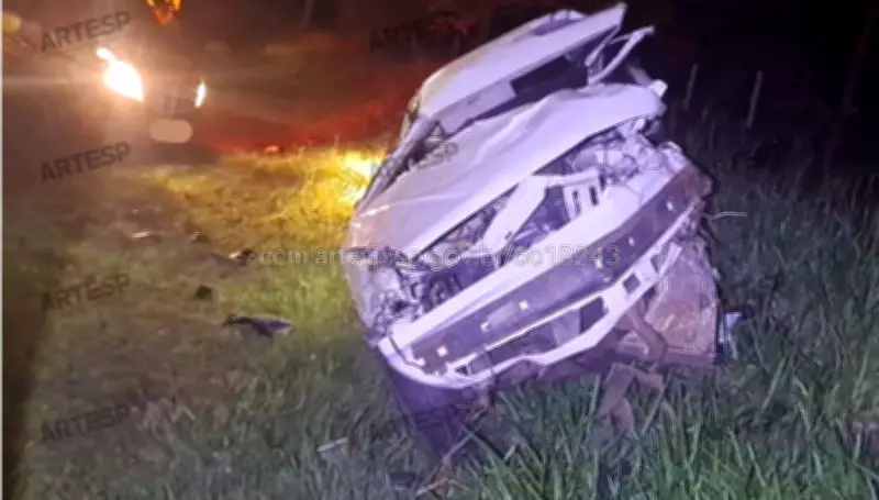 Acidente fatal em Piquerobi: Duas mortes e um grave ferido após colisão entre caminhonete e carro