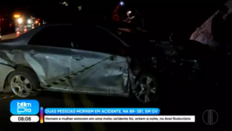Acidente fatal na BR-381 em Governador Valadares deixa motociclista e passageira mortos
