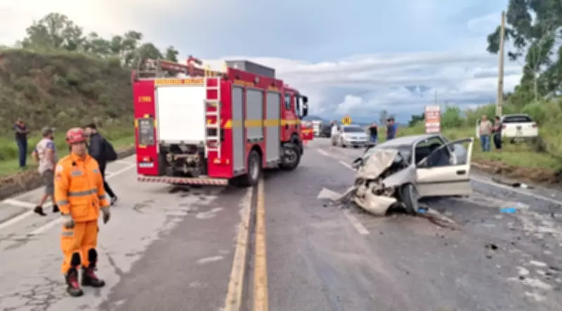 Acidente grave na BR-265 deixa três feridos, incluindo motorista em estado crítico