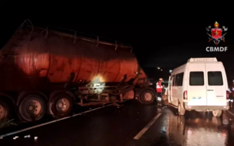 Acidente na BR-020: Van com universitários colide com carreta em Formosa, Goiás