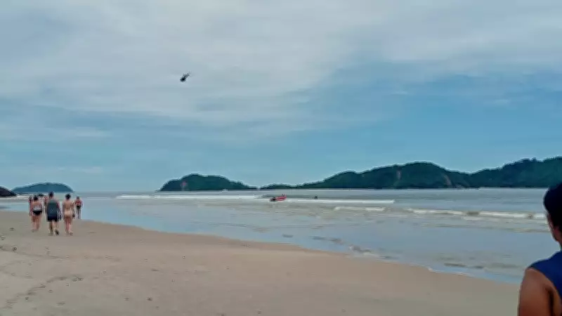 Adolescente desaparece no mar em São Sebastião após brincadeira perigosa