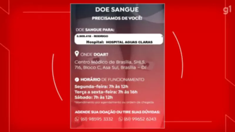 Adolescente em coma após briga por chiclete no DF: família pede doações de sangue