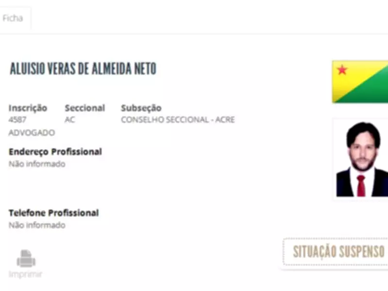 Advogado preso por estupro em motel tem cadastro suspenso na OAB-AC após processo ético-disciplinar