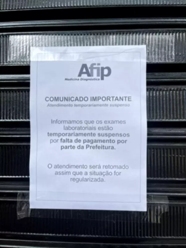 AFIP suspende análises de exames em Campo Limpo Paulista por dívida municipal de R$ 560 mil