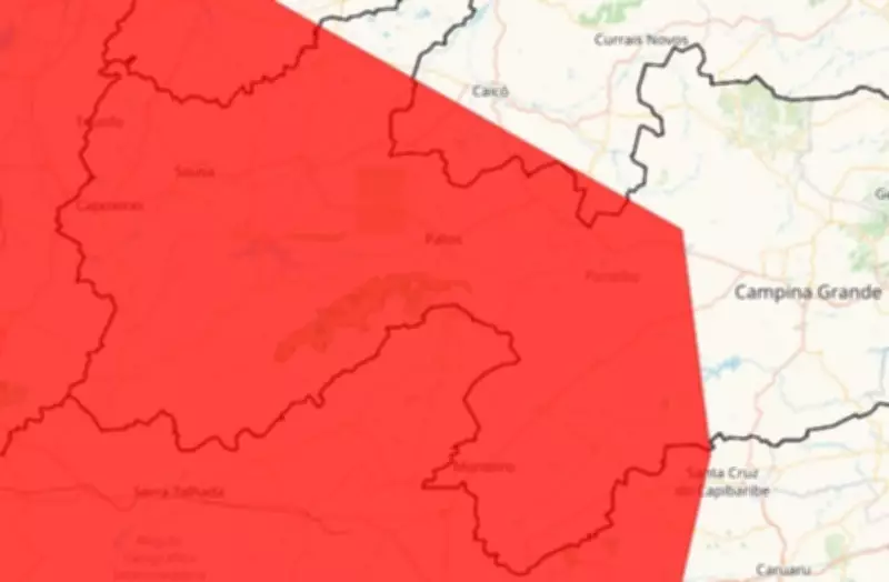 Alerta vermelho de chuvas intensas atinge mais de 100 cidades da Paraíba