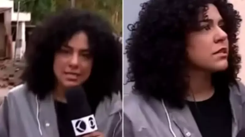 Apresentadora descobre que casa da tia desabou durante cobertura das chuvas em Juiz de Fora