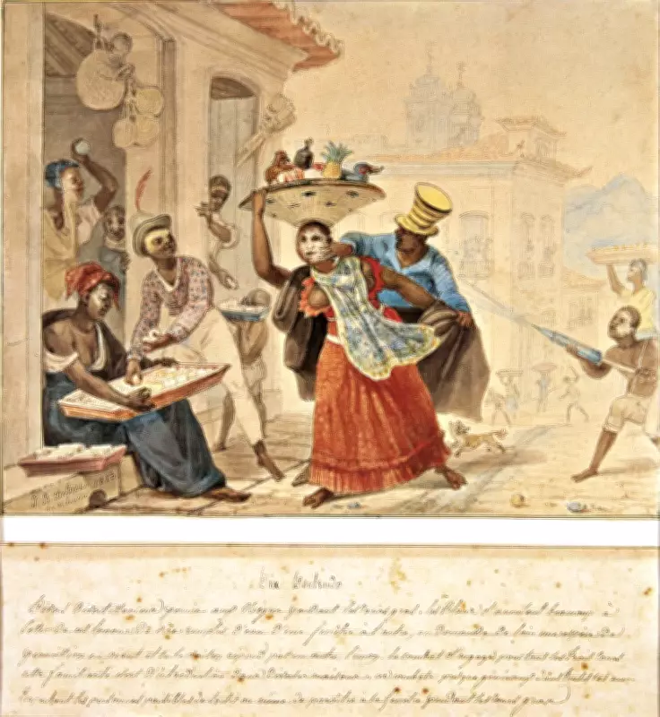 Aquarela de Debret de 1823 revela origens do carnaval brasileiro no entrudo