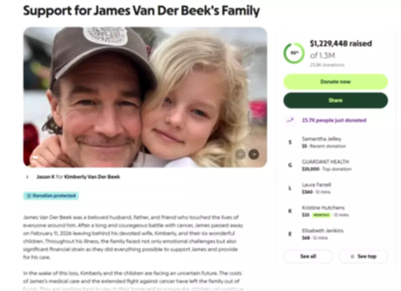 Ator James Van Der Beek morre aos 48 anos e amigos arrecadam milhões para família