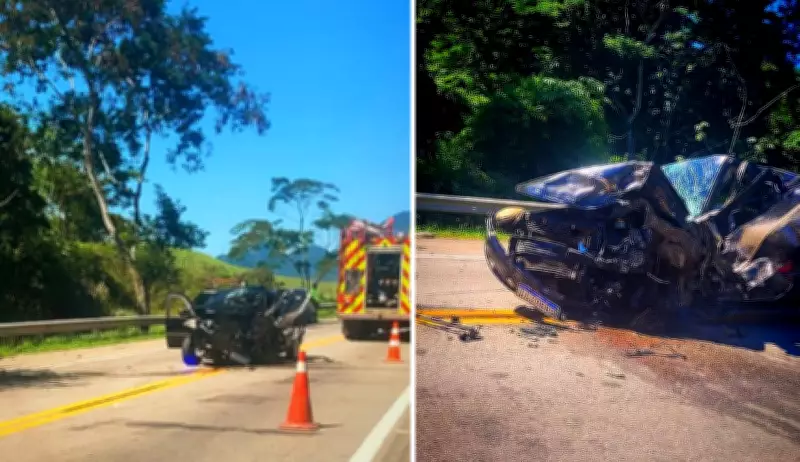 Batida frontal na BR-101 em Macaé deixa seis feridos e causa congestionamento
