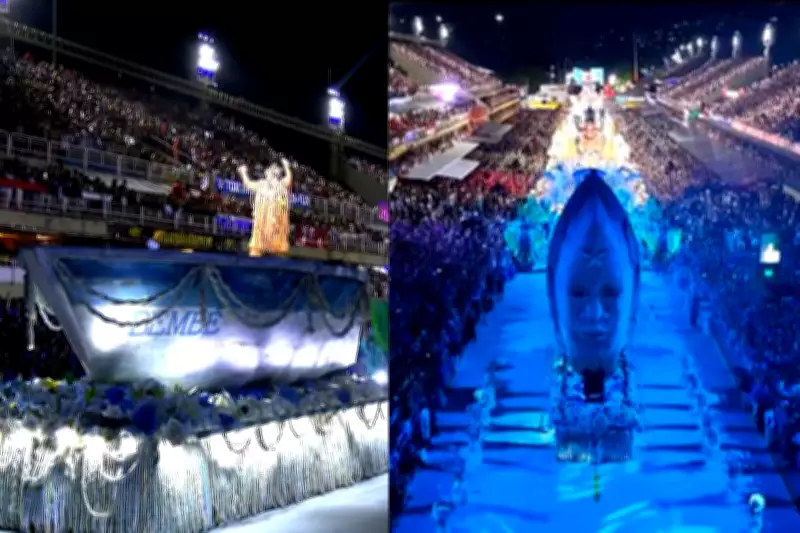 Beija-Flor impressiona com barco de R$ 1 milhão que se transforma em Iemanjá na Sapucaí