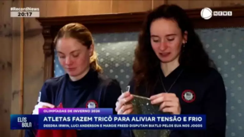 Biatletas americanas usam tricô para aliviar pressão mental nas Olimpíadas de Inverno