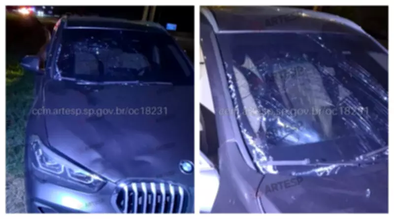 BMW atropela e mata andarilho na Rodovia dos Imigrantes em Diadema, Grande São Paulo