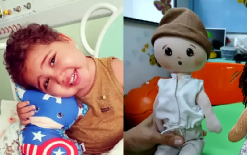 Boneco 'Gabriel' homenageia menino que morreu de leucemia e ajuda crianças em tratamento no Huse