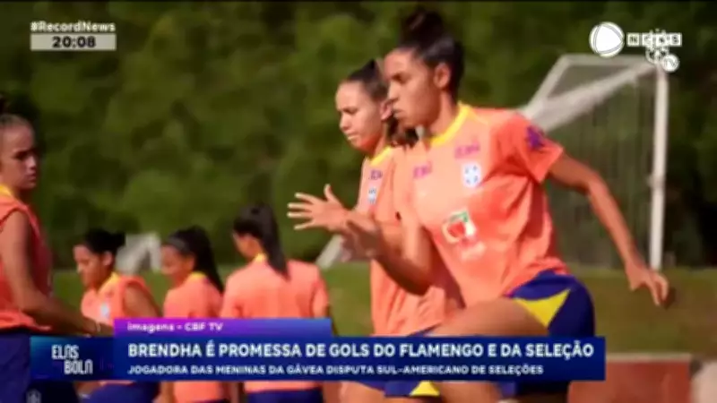 Brendha, artilheira do Flamengo, brilha na seleção brasileira sub-20 no Sul-Americano