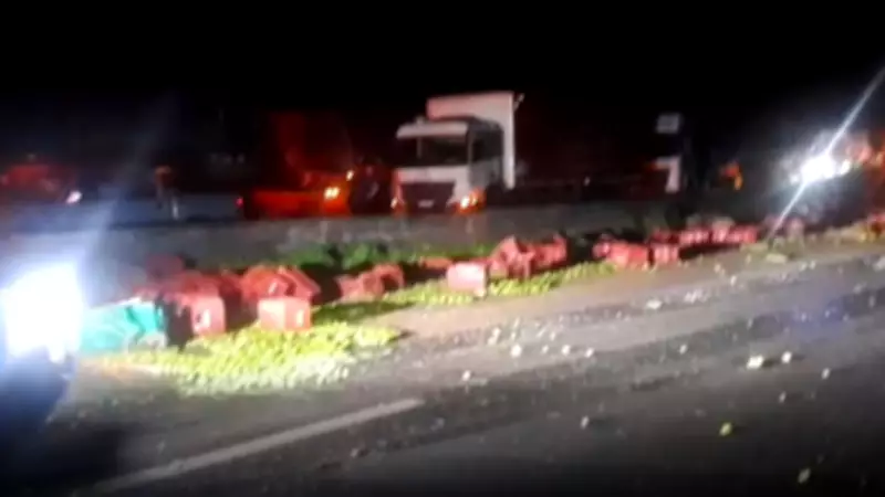 Caminhão com Limões Tombou na BR-050 Causa Interdições e Congestionamento em Araguari