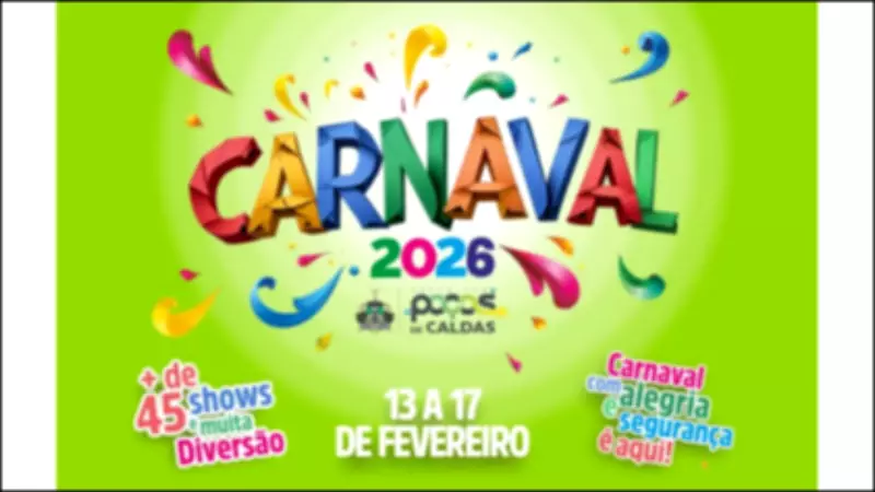 Carnaval 2026 em Poços de Caldas: Programação Completa com Shows e Blocos Divulgada
