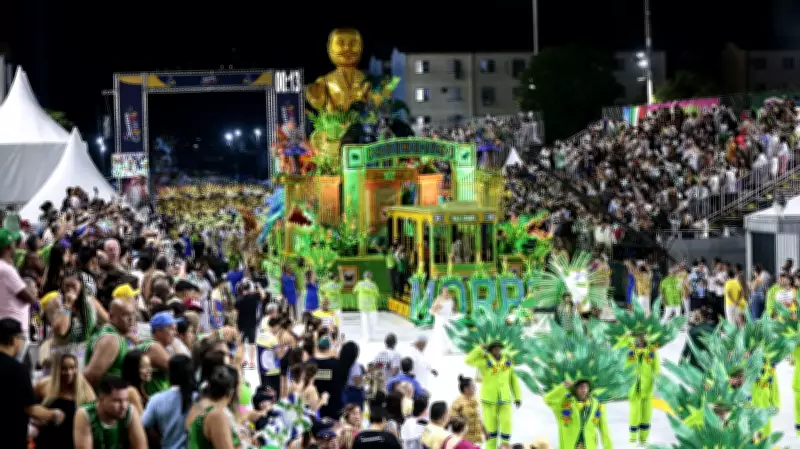 Carnaval 2026 em Santos: Unidos dos Morros aborda jogo do bicho em desfile vibrante