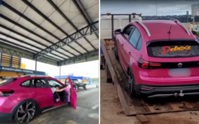 Carro viral de influenciador apreendido pela PRF em Anápolis após infrações graves