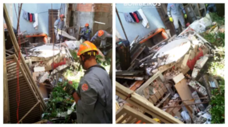 Casa desaba no Jardim Ângela, Zona Sul de SP, com possível vítima soterrada