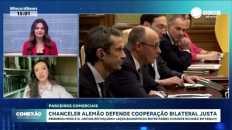 Chanceler alemão Friedrich Merz defende cooperação bilateral justa com a China em reunião com Xi Jinping
