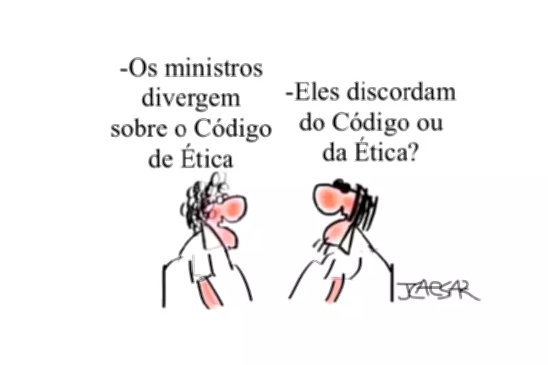 Charge de J.Caesar critica política brasileira em 4 de fevereiro