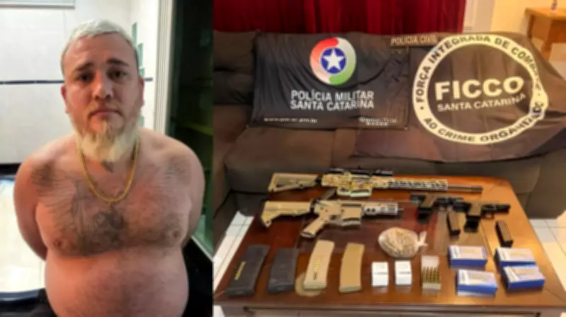 Chefe do PGC preso em casa blindada em MS: fuzis e arsenal apreendidos