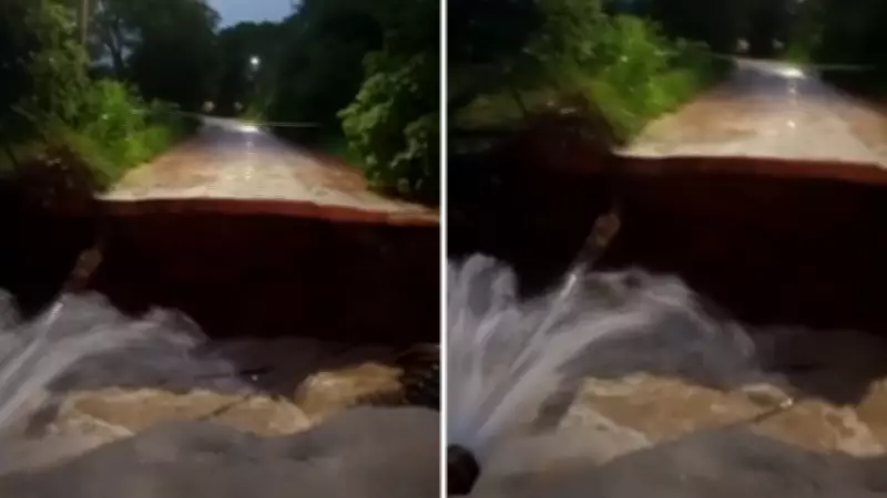 Chuva intensa abre cratera de 5 metros em estrada de Caçapava, SP