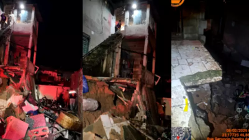 Chuva intensa causa deslizamento e cratera em cidades de SP, deixando desabrigados