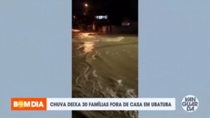 Chuva intensa em Ubatuba suspende aulas e desaloja 30 famílias no Litoral Norte