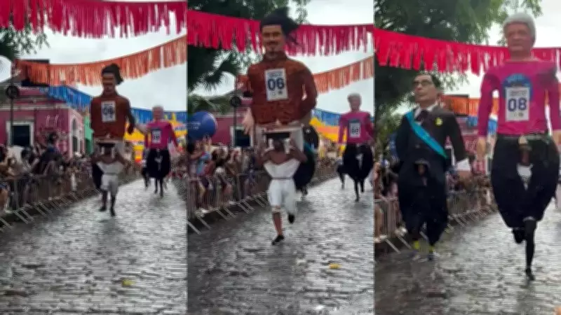 Chuva não impede Corrida dos Bonecos Gigantes de Olinda; irmão de heptacampeão vence