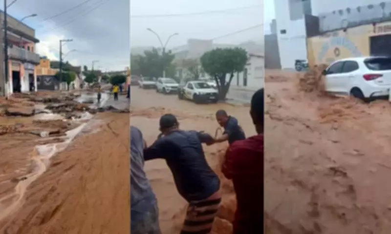 Chuvas intensas alagam hospital e destroem ruas em cidades do interior baiano