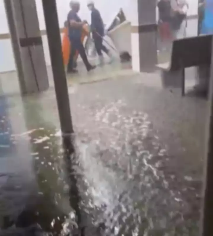 Chuvas intensas causam alagamentos e atingem Hospital Regional de Patos na Paraíba