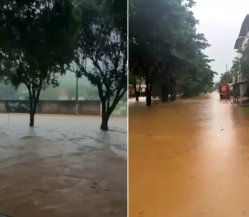 Chuvas intensas elevam Rio Pomba e causam alagamentos no Noroeste Fluminense